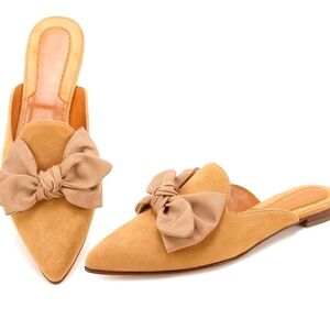 Rilista Mustard Slip On Loafers/Mules